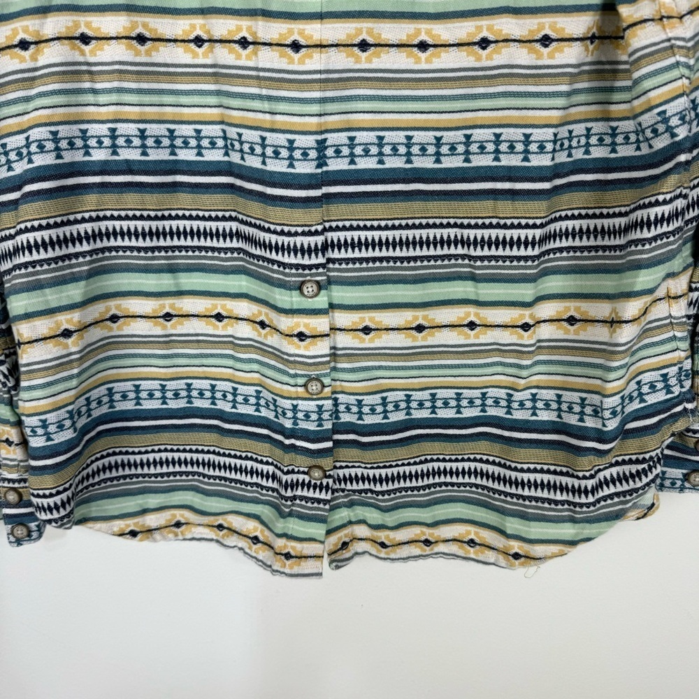 Ariat Western Aztec Saddle Pattern Button Down Lo… - image 3